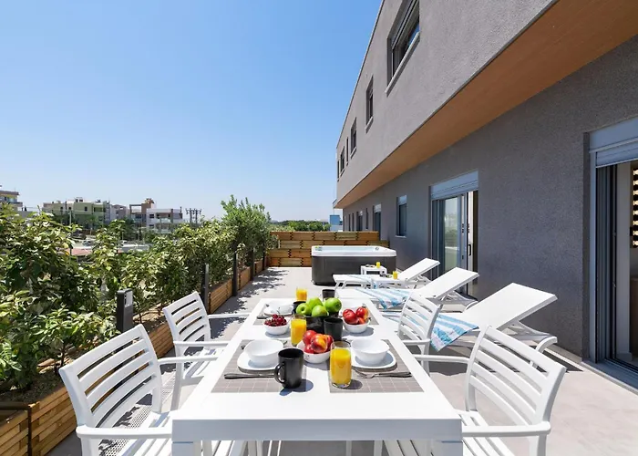 Rhodes Skyline With Out Door Jacuzzi Sea View Διαμέρισμα