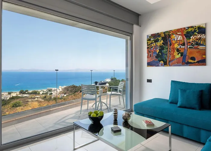 Rhodes Skyline With Out Door Jacuzzi Sea View Διαμέρισμα *