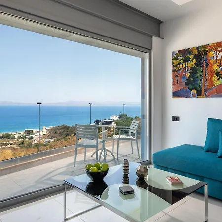 Rhodes Skyline With Out Door Jacuzzi Sea View Apartament *