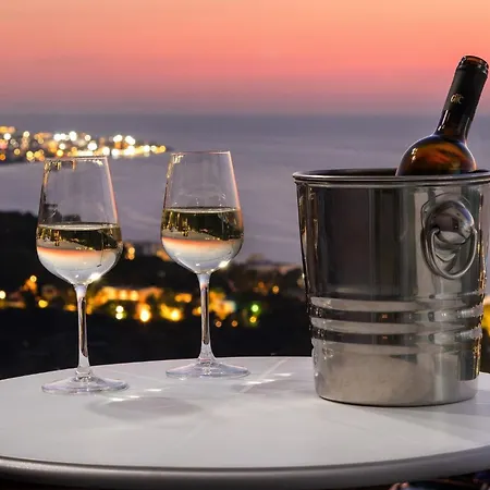 Rhodes Skyline With Out Door Jacuzzi Sea View Apartment