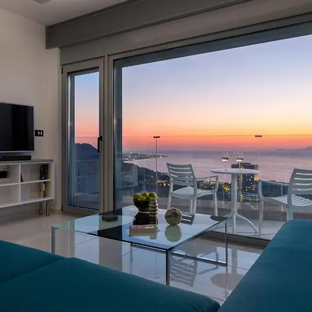 Rhodes Skyline With Out Door Jacuzzi Sea View * Ixia (Rhodes)