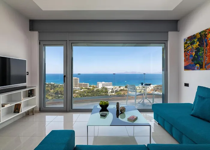 Appartamento Rhodes Skyline With Out Door Jacuzzi Sea View *
